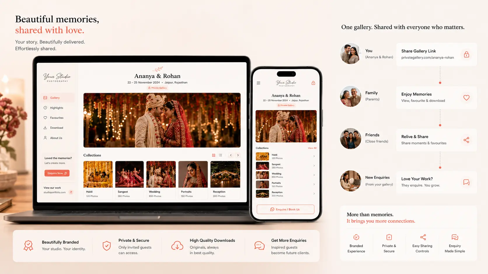 Shared branded photography gallery creating portfolio discovery and referral opportunities