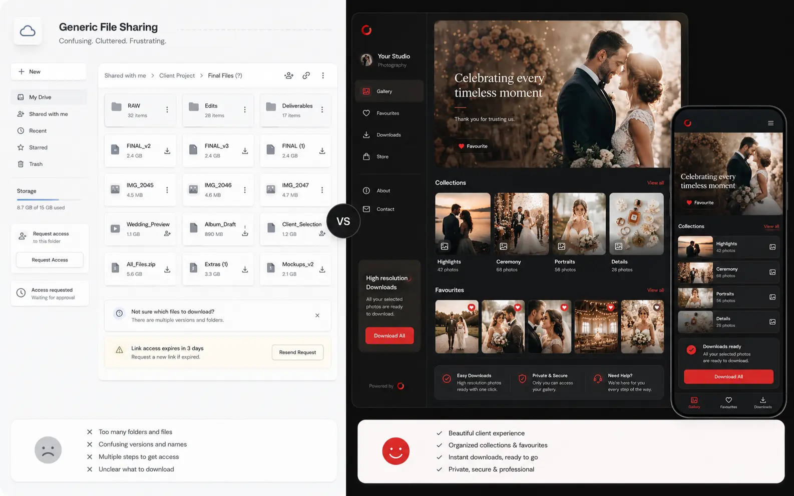Branded GoPickle client gallery preview for professional photo delivery